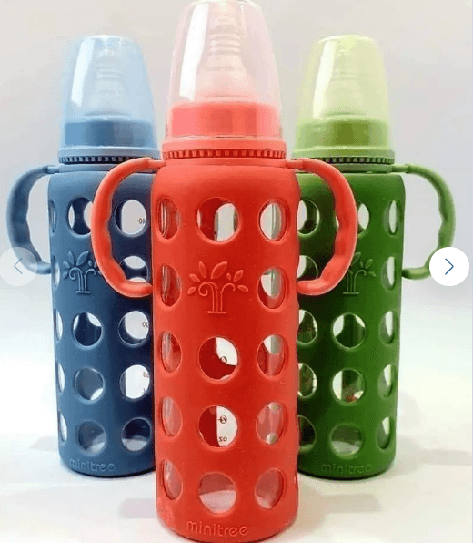 Minitree Glass Regular Neck Bottle With Handle 240ml